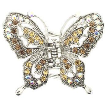 Karen Marie - Ornate Filigree Butterfly Jaw - Topaz (1)