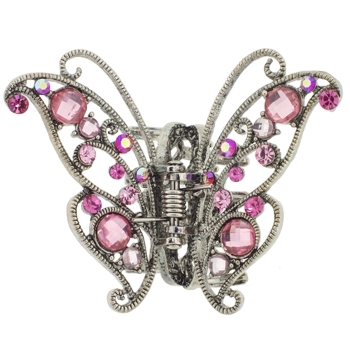 Karen Marie - Monarch Crystal Butterfly Claw - Rose (1)