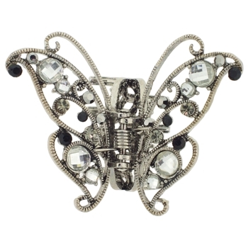 Karen Marie - Monarch Crystal Butterfly Claw - Black (1)