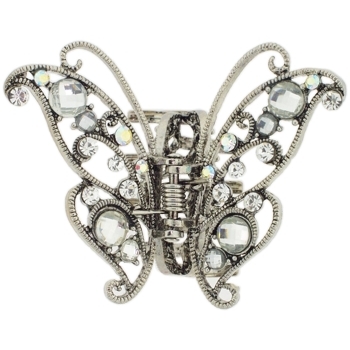 Karen Marie - Monarch Crystal Butterfly Claw - White (1)