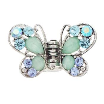 Karen Marie - Mini Butterfly Jaw Clip w/Moonstones - Blue (1)