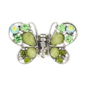 Karen Marie - Mini Butterfly Jaw Clip w/Moonstones - Peridot (1)