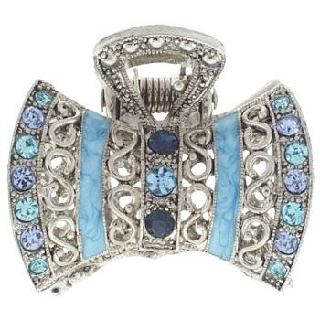 Karen Marie - Filigree & Crystal Bowtie Jaw - Blue (1)