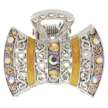 Karen Marie - Filigree & Crystal Bowtie Jaw - Gold (1)