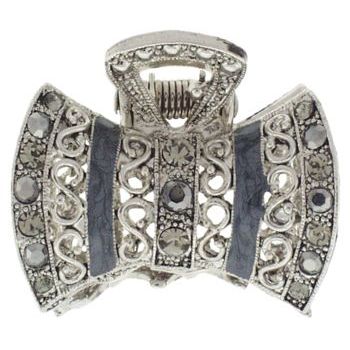 Karen Marie - Filigree & Crystal Bowtie Jaw - Black (1)
