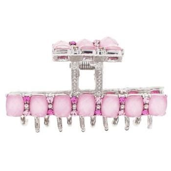 Karen Marie - Large Moonstone Straight Line Claw Clip - Pink