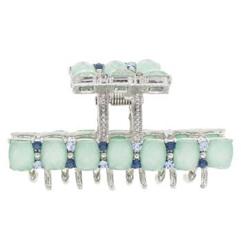 Karen Marie - Large Moonstone Straight Line Claw Clip - Seafoam Green