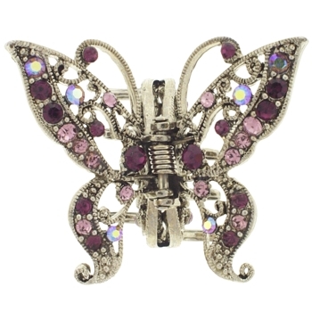 Karen Marie - Medium Crystal Butterfly Claw - Amethyst (1)