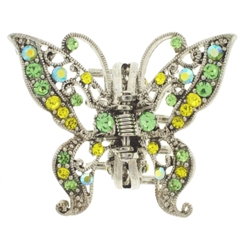 Karen Marie - Medium Crystal Butterfly Claw - Peridot (1)