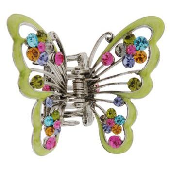 Karen Marie - Enamel & Crystal Flower Butterfly - Multi (1)