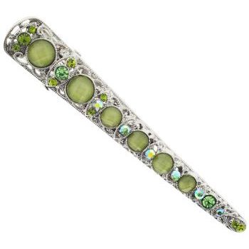 Karen Marie - Crystal & Moonstone Inspired Filigree Jaw - Peridot (1)