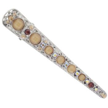 Karen Marie - Crystal & Moonstone Inspired Filigree Jaw - Topaz (1)