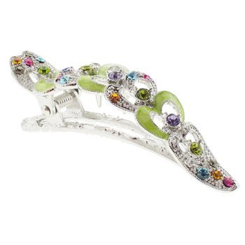 Karen Marie - Layered Enamel & Crystal Heart Jaw (1) - Multi