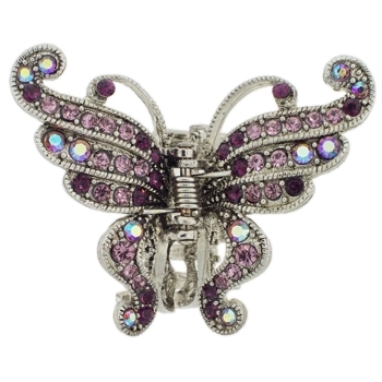 Karen Marie - Contour Crystal Butterfly Claw - Amethyst (1)
