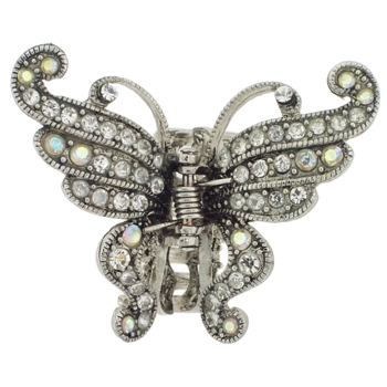 Karen Marie - Contour Crystal Butterfly Claw - White (1)