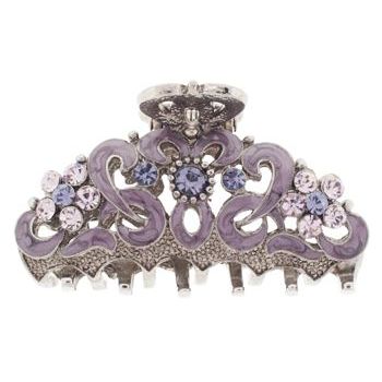 Karen Marie - Enamel & Crystal Jaw - Lavender (1)