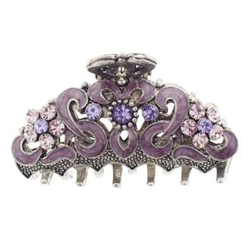 Karen Marie - Enamel & Crystal Jaw - Purple (1)