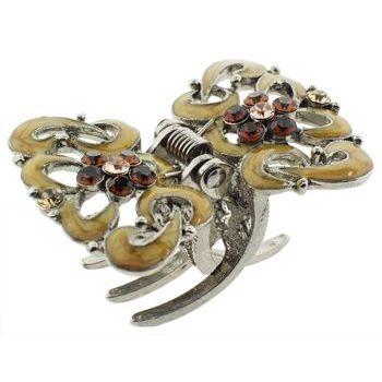 Karen Marie - Garden Enamel & Crystal Jaw - Golden Caramel (1)