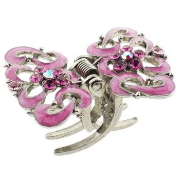 Karen Marie - Garden Enamel & Crystal Jaw - Rose (1)