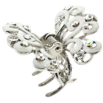 Karen Marie - Filigree Enamel & Crystal Jaw - White w/White AB Accents Hued (1)