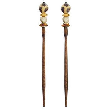 Mei Fa - Hairstyx - Icat - Long Brown Hairsticks - (Set of 2)