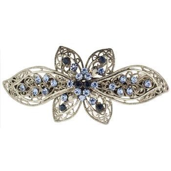 Karen Marie - Ornate Filigree Barrette - Deep Blue