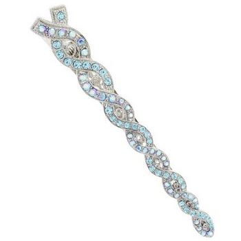 Karen Marie - Crystal Twist Jaw Clip - Aqua (1)