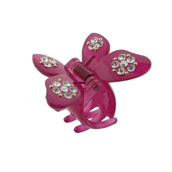 Medusa's Heirlooms - Small Acrylic Gem Butterfly Claw - Cranberry