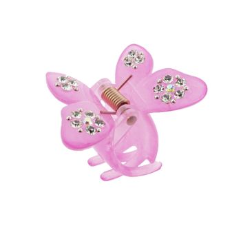 Medusa's Heirlooms - Small Acrylic Gem Butterfly Claw - Pink