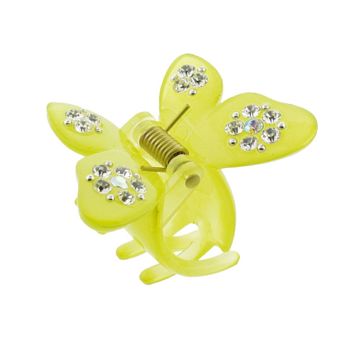 Medusa's Heirlooms - Small Acrylic Gem Butterfly Claw - Yellow