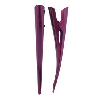 HB HairJewels - Solid Banana Clips - Metallic Magenta - Set of 2 Clips