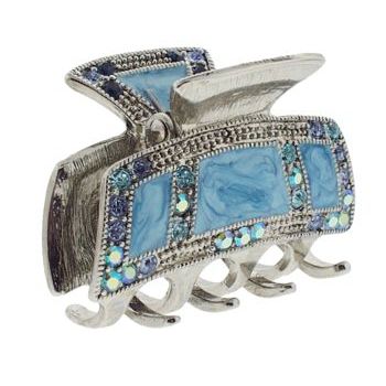 Karen Marie - Train Enamel & Crystal Jaw - Blue (1)