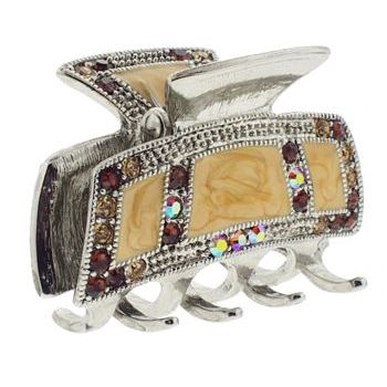 Karen Marie - Train Enamel & Crystal Jaw - Butterscotch (1)
