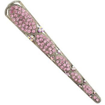 Karen Marie - Pave Crystal Oval Jaw - Rose (1)