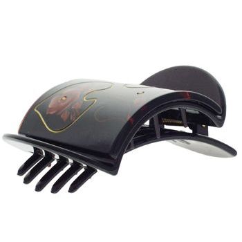 Karen Marie - Oriental Flat Tort Claw - Roses w/Gold Hearts  (1)