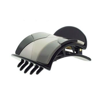 Karen Marie - Small Flat Claw - Stain Glass - Black (1)