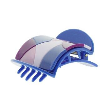 Karen Marie - Small Flat Claw - Stain Glass - Blue (1)