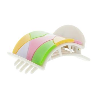 Karen Marie - Small Flat Claw - Stain Glass - Gray (1)