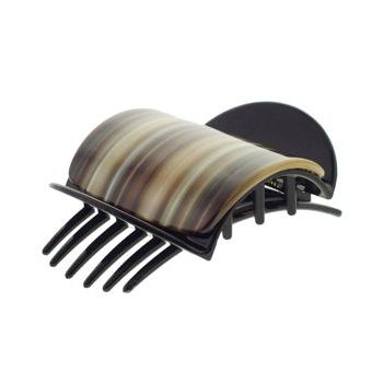 Karen Marie - Luxury Small Flat Claw - Brunette Stripe (1)