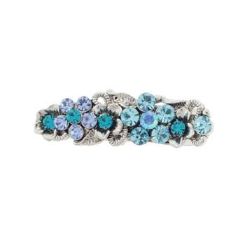 Karen Marie - Petite Crystal Flower Jaw - Blue (1)