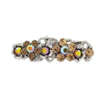 Karen Marie - Petite Crystal Flower Jaw - Golden Topaz (1)