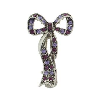 Karen Marie - Petite Crystal Bow Salon Clip - Lavender (1)