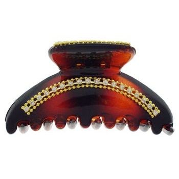 Karen Marie - Small Crystal Arc Classic Claw - Tort (1)