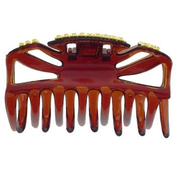Karen Marie - Medium Crystal Cutout Claw - Tort (1)