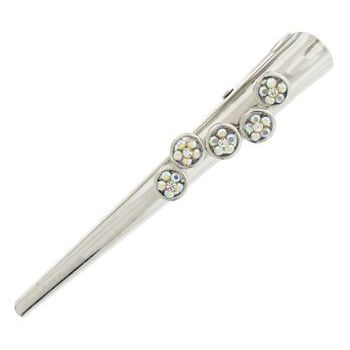 Karen Marie - Crystal Flower Small Banana Clip - White AB (1)