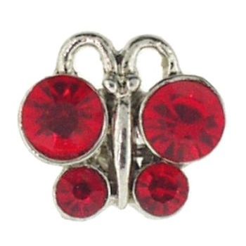 HB HairJewels - Crystal Butterfly Toe Ring - Red (1)