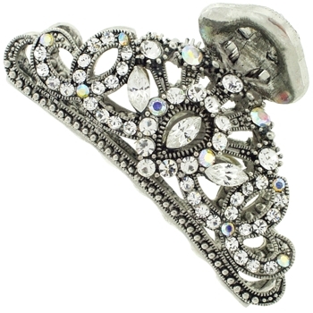 Karen Marie - Crystal Filigree Bridal Claw - White