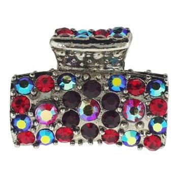 Karen Marie - Mini Crystal Cluster Jaw Clip - Red (1)