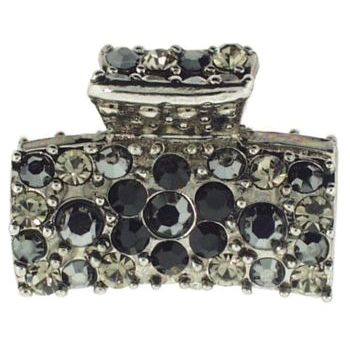 Karen Marie - Mini Crystal Cluster Jaw Clip - Smoke (1)
