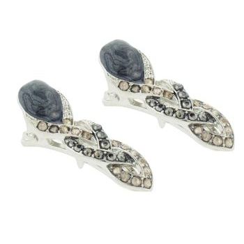 Karina - Gray Braided Salon Clips